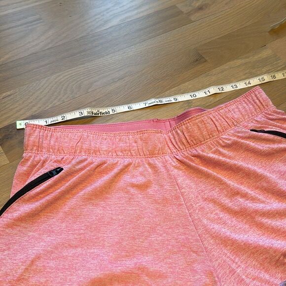 Pink Womens Athletic Shorts Zippered Pockets Size M - Picture 3 of 6